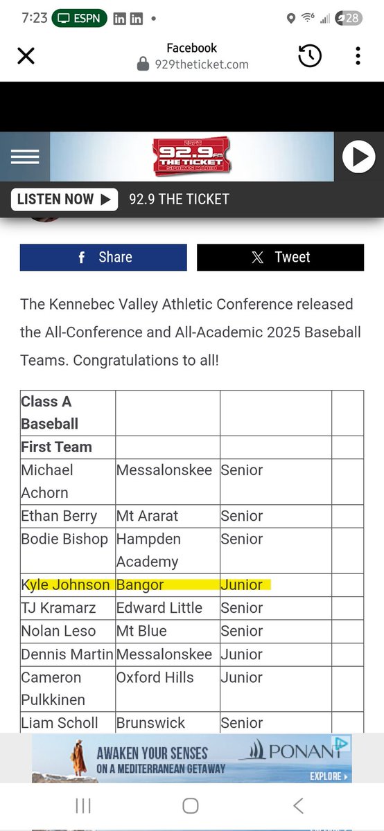 KVAC All Conference 1st Team!! It's been a great season.