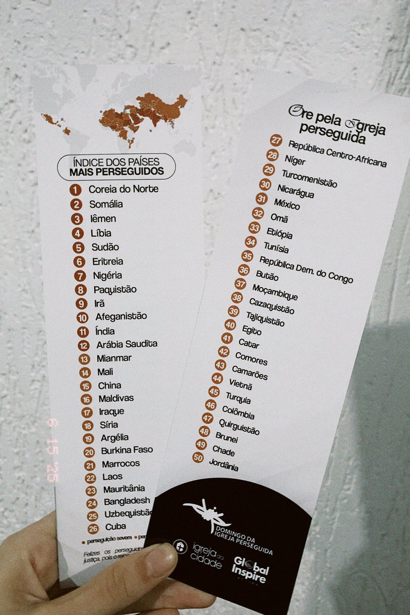 ivsmorais's tweet photo. hoje no culto entregaram um folheto com o nome dos países, compartilho aqui pra vcs orarem tb https://t.co/pzXYXsAh7K