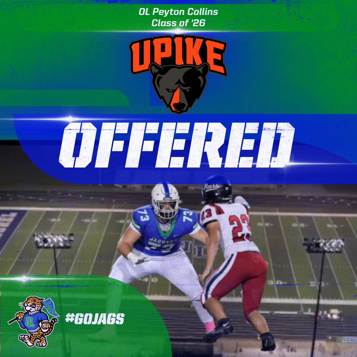 North Laurel Jaguars Football (@nljagsfootball) on Twitter photo Congratulations to ā26 Peyton Collins on receiving an offer from UPike! <a href="/peyton_collins1/">Peyton Collins 2026</a> <a href="/UPIKEFOOTBALL/">UPIKE FOOTBALL</a> Congratulations to ā26 Peyton Collins on receiving an offer from UPike! <a href="/peyton_collins1/">Peyton Collins 2026</a> <a href="/UPIKEFOOTBALL/">UPIKE FOOTBALL</a>