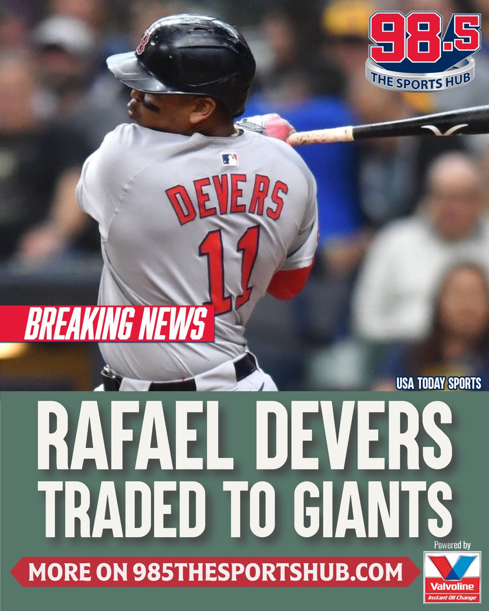 98.5 The Sports Hub (@985thesportshub) on Twitter photo šØ PROGRAMMING NOTE: <a href="/MattMcCarthy985/">Matt McCarthy</a> will be on LIVE from 8-10pm for instant reaction to the blockbuster Rafael Devers trade.
Listen on 98.5 or watch on our YouTube channel šØ PROGRAMMING NOTE: <a href="/MattMcCarthy985/">Matt McCarthy</a> will be on LIVE from 8-10pm for instant reaction to the blockbuster Rafael Devers trade.
Listen on 98.5 or watch on our YouTube channel