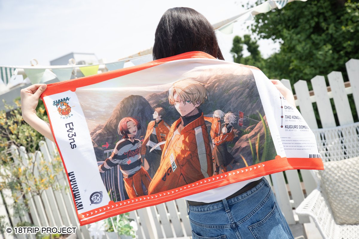 ✈️6月発売商品✈️ 【18TRIP チケットデザイン風バスタオル