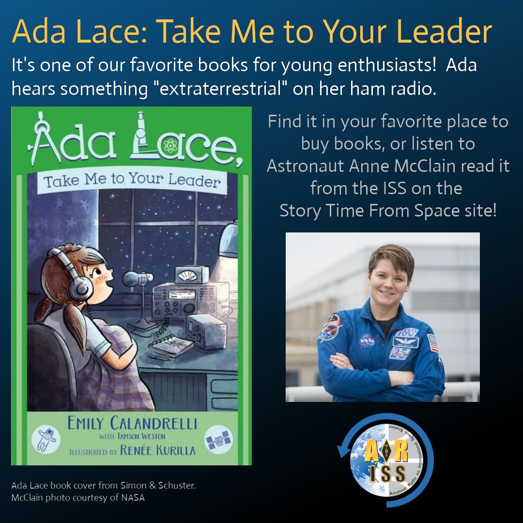 Here's a fun STEM activity for the summer, and it involves a current crew member on the ISS!

<a href="/AstroAnnimal/">COL Anne McClain</a> reads one of our favorite books from the station.  You can find the video on the Story Time From Space website:
storytimefromspace.com/ada-lace-part-…