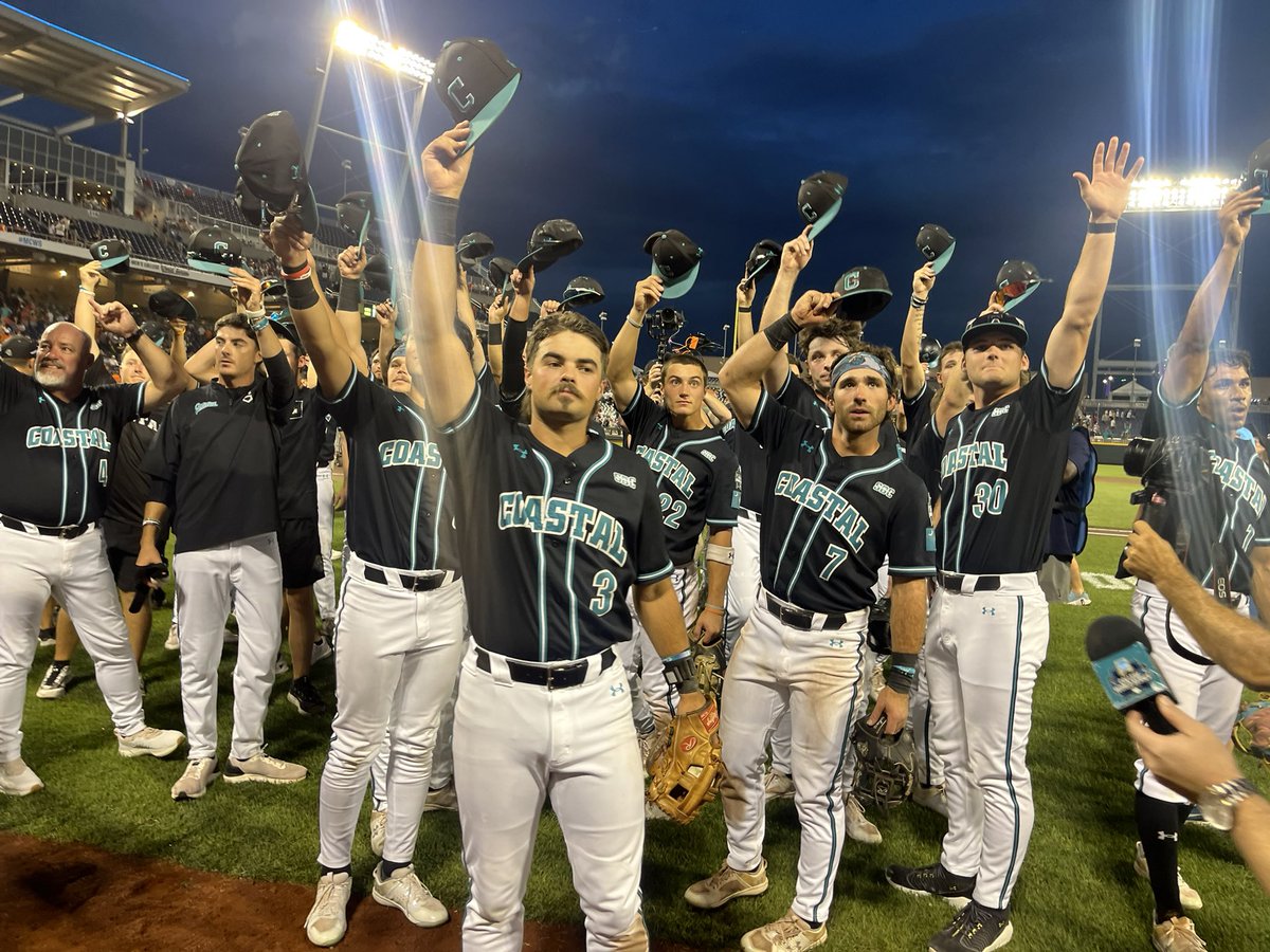 Eric Sorenson (@stitch_head) on Twitter photo Gotta tip your hat to the Chants.
<a href="/CoastalBaseball/">Coastal Carolina Baseball</a> sits in the driver’s seat in bracket one after defeating Oregon State,6-2.
<a href="/midmajors_d1/">Mid-Majors on D1Baseball</a> Gotta tip your hat to the Chants.
<a href="/CoastalBaseball/">Coastal Carolina Baseball</a> sits in the driver’s seat in bracket one after defeating Oregon State,6-2.
<a href="/midmajors_d1/">Mid-Majors on D1Baseball</a>
