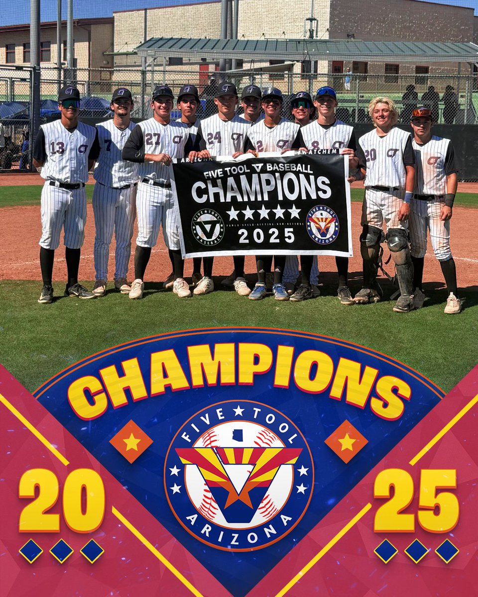 🏆CHAMPIONS🏆

Congrats to <a href="/canyon_thunder/">Canyon Thunder</a> 2027 Black on winning the Upperclass Division of the <a href="/FiveToolAZ/">Five Tool Arizona</a> Summer Championship.  

#WatchEm