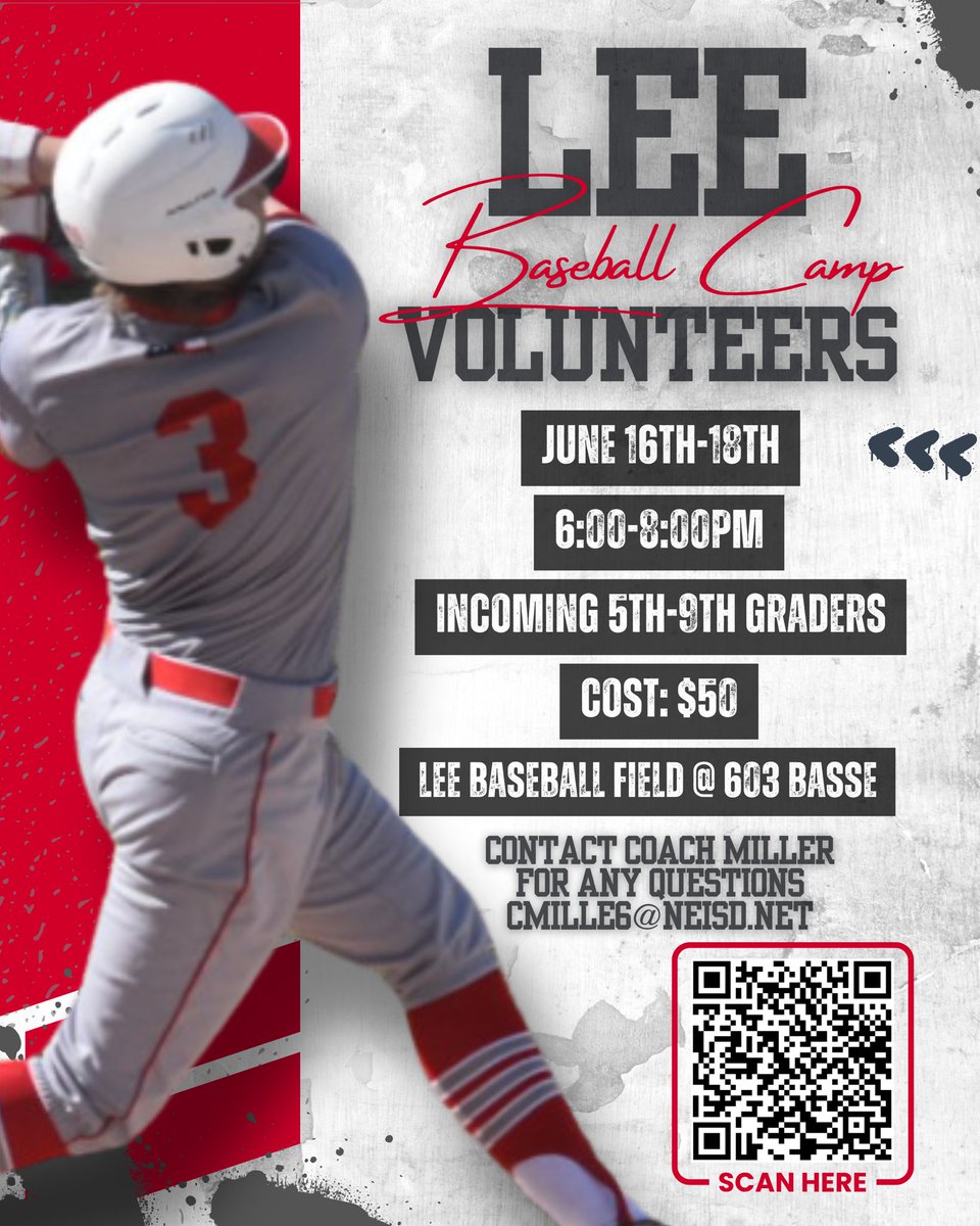 Don’t forget we are just under 24 hours away from our baseball camp! It’s not too late to sign up!