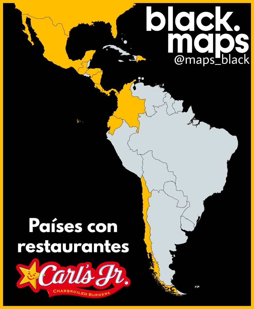 Países con restaurantes Carl's Jr. 🍔