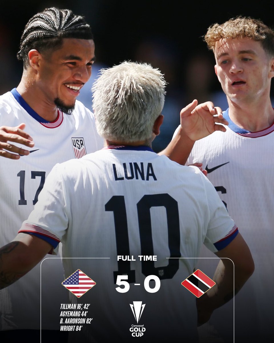 Pretty, pretty good start to the <a href="/GoldCup/">Gold Cup</a> for the <a href="/USMNT/">U.S. Soccer Men's National Team</a>. 🇺🇸
