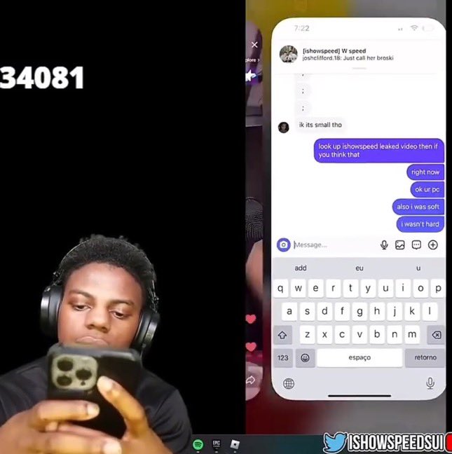 iShowSpeed accidentally LEAKED his Instagram DMs while on stream..

“I’m bricked asf wanna see?” 💀😭