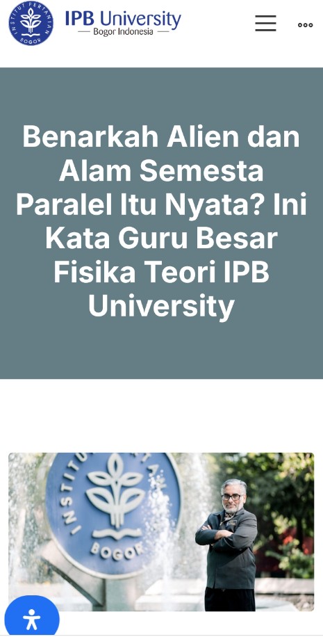 abdulrozakcell's tweet photo. Knp IPB ngurus alien juga ya. Knp ga membumi saja mengurusi pertanian yang saat ini sangat diperlukan. kebap @ipbofficial ?.
Spertinya lbih perlu gmna crnya tanah yg katanya subur ini bisa menghasilkan tanaman yg berlimpah drpd alien yg masih asumsi. bukankah sudah ada bagiannya https://t.co/1ZMLzFdf4a