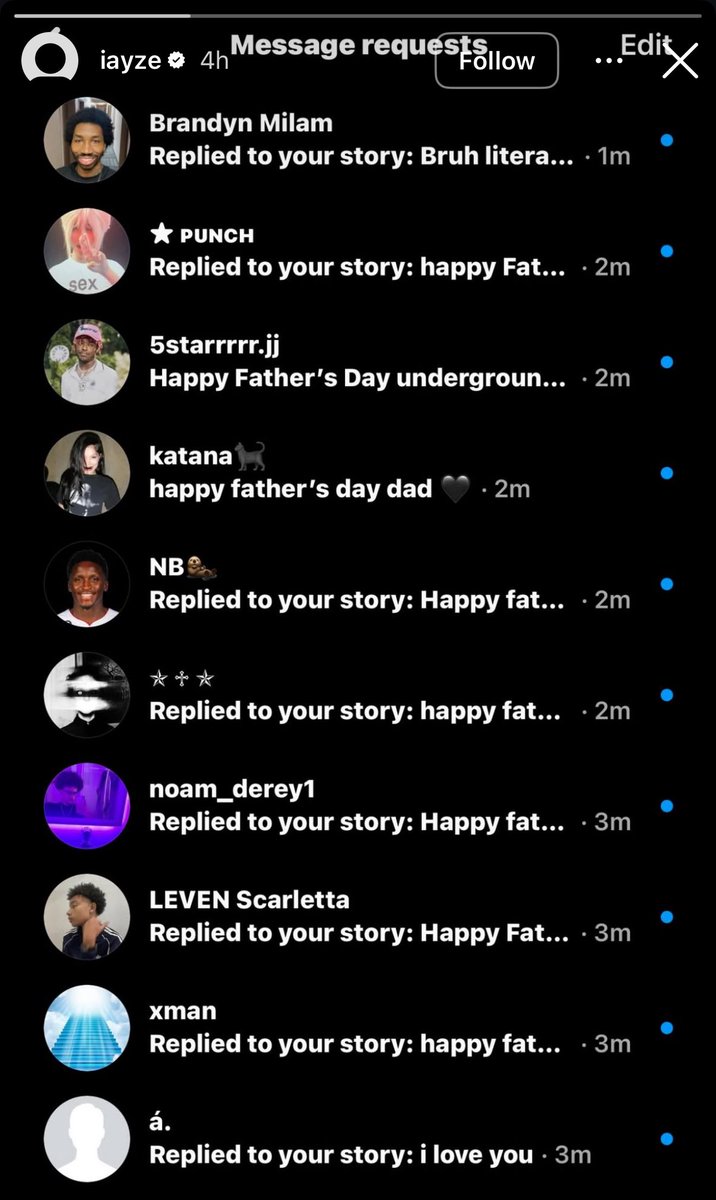KmaFr_'s tweet image. imagine you’re a girl and you see your boyfriend in jaces dm requests wishing him a happy father’s day
