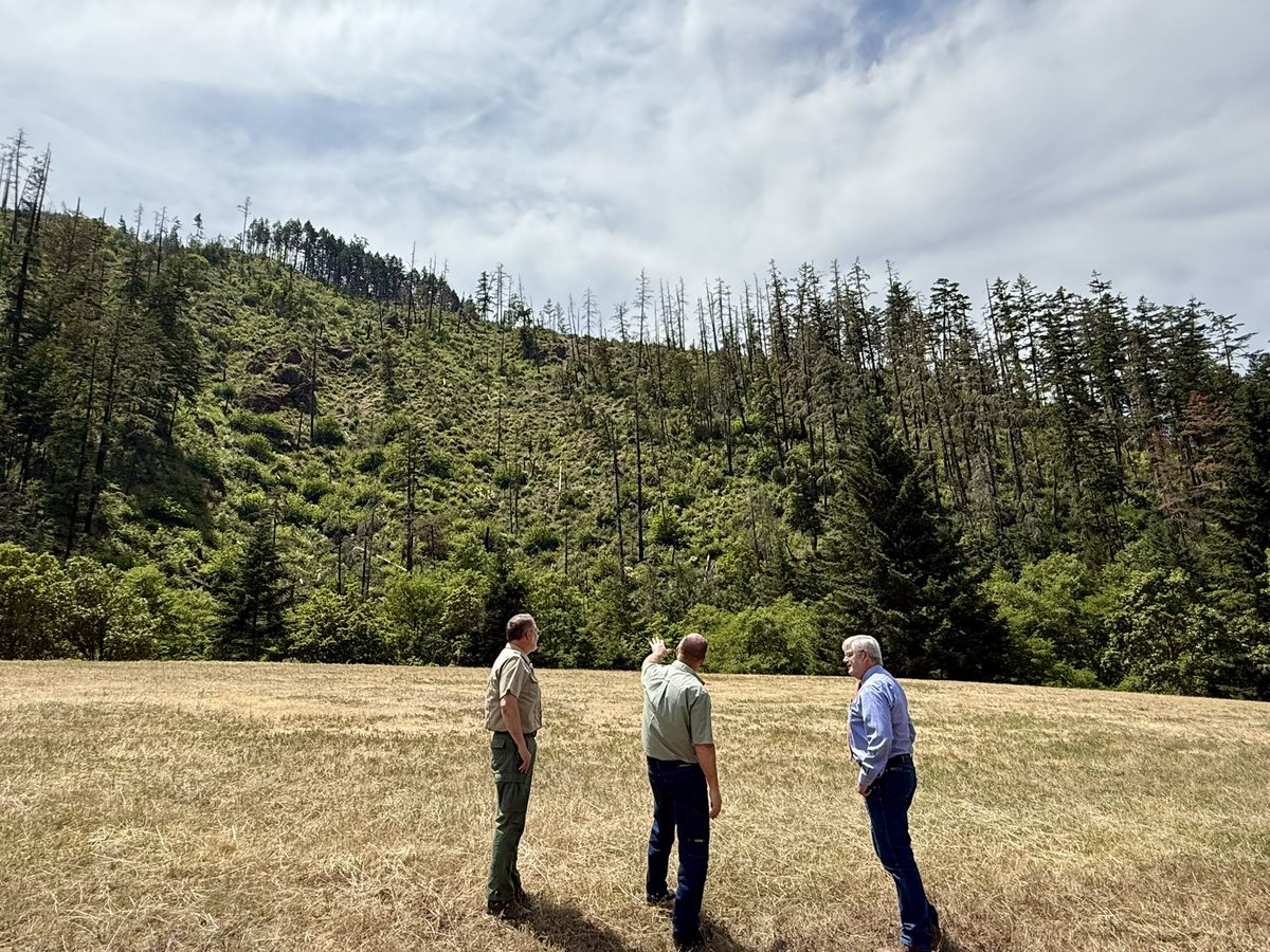 RepBentz's tweet image. Today, I met with Douglas County Commissioner Tim Freeman, Matt Hill of Douglas Timber Operators, and Pat Skril, District Director of the Douglas Forest Protective Association (DFPA). We discussed my work, as a Member of the House Natural Resources Committee, to improve forest…