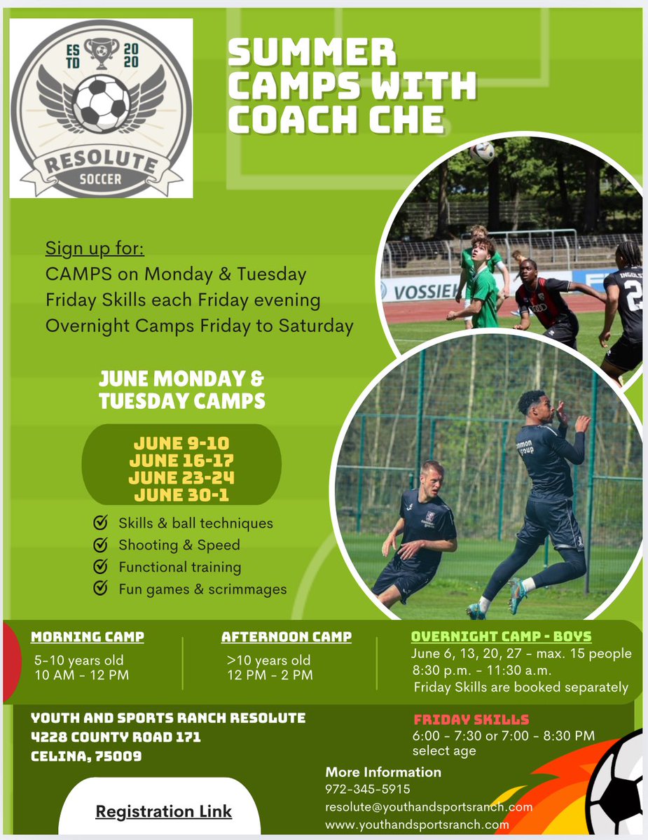 Only in June. youthandsportsranch.com