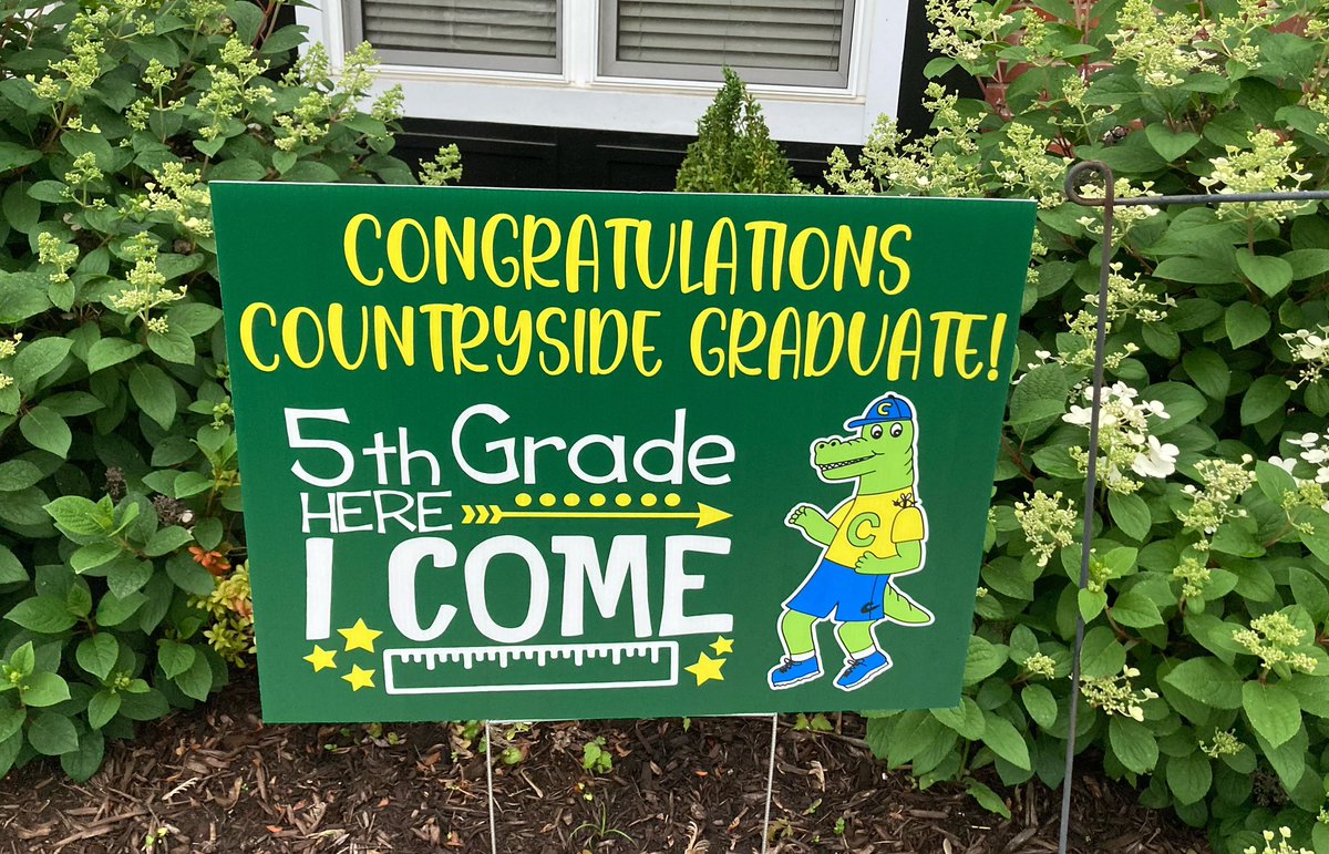 Our Countryside Sign Fairies have been hard at work again! 🧚‍♀️ Signs have been delivered to each 4th grade family to celebrate their promotion to Hartford! Please leave the signs in your yard and the fairies will return to collect the signs next week. Congrats to our 4th graders!