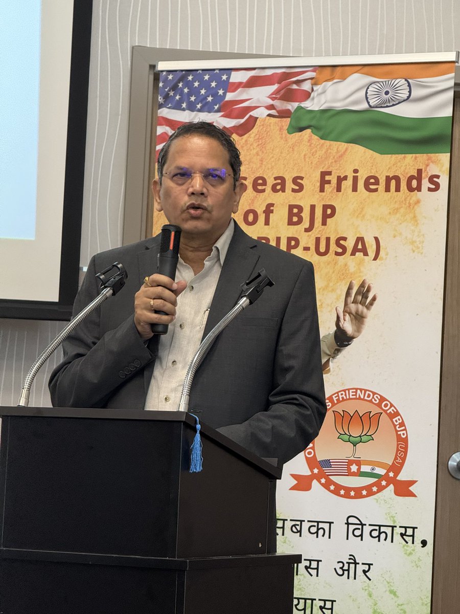 joharashwin's tweet photo. Have been privileged to be part of National convention of OFBJP USA chapter in WashingtonDC.
Very constructive and innovative  interactive sessions where the deliberations took place about how the India US relationships can be strengthened.
Indian American community is getting vibrant and participative with every passing day and it is heartening the way community is being valued and respected all over.
On this occasion our mentor and Incharge of Foreign affairs department of BJP Sh. Vijay Chauthaiwale ji guided the team for how they can add valuable contributions in strengthening India US relationships.
My colleague from New Delhi also accompanied to attend the event.
Along with this IADA Indian American Diaspora Association organised a great community event where the younger generation showcased their love and attachment to the roots and culture.