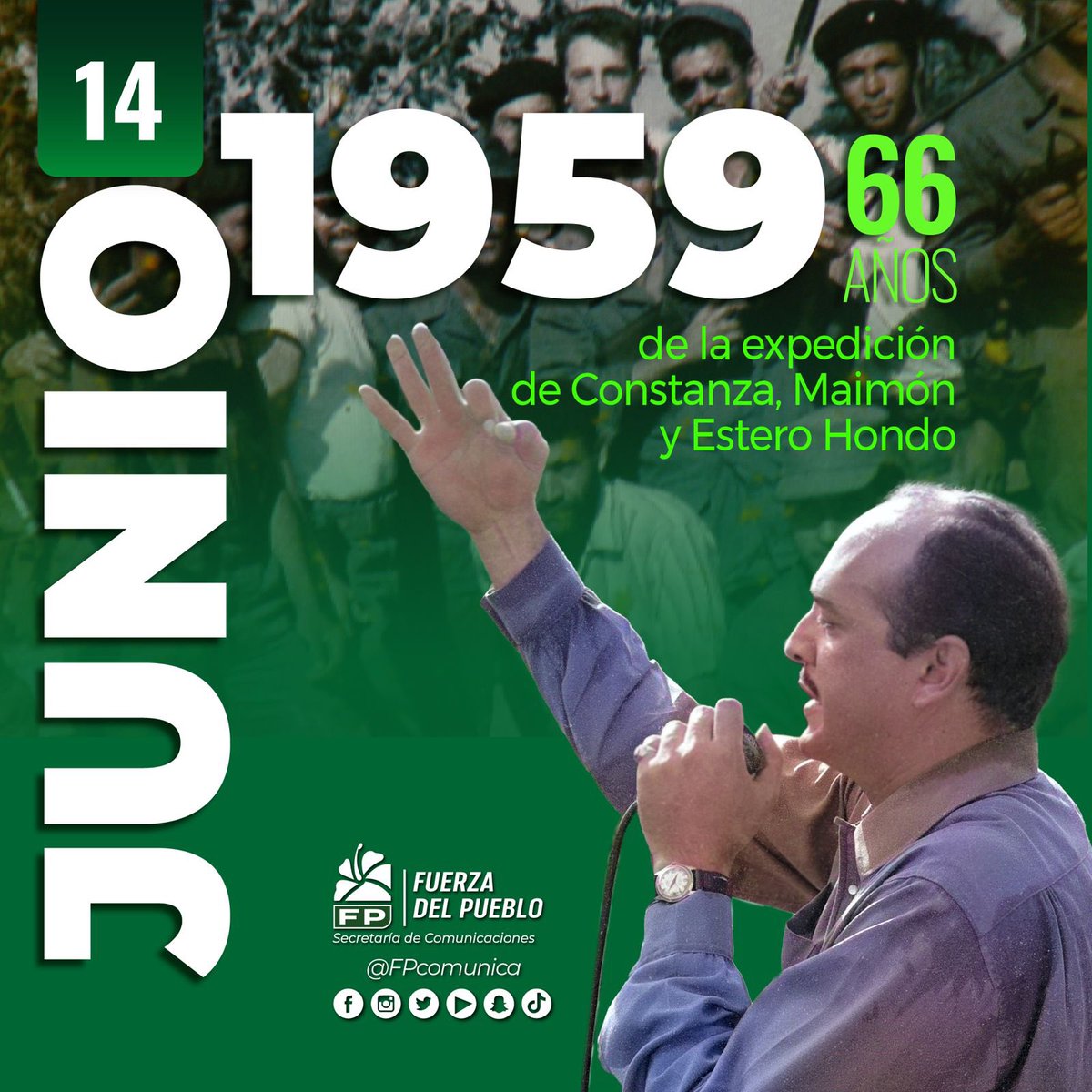 ¡Gloria eterna a los héroes del 14 de junio!

#FuerzaDelPueblo 
#FPComunica
