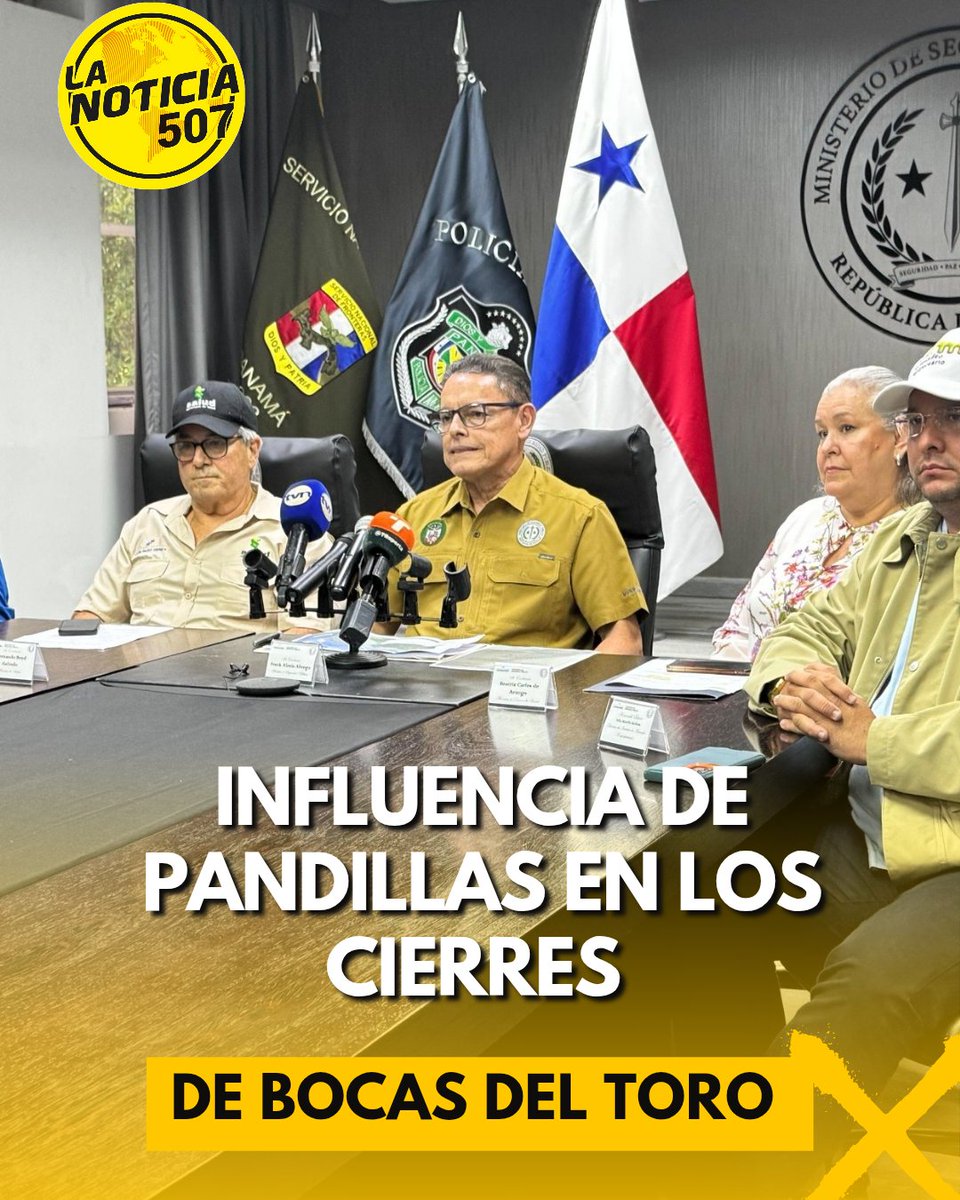 lanoticia507's tweet image. El ministro de Seguridad Frank Ábrego señaló actividades de posibles "pandillas" en algunos sectores desde Almirante hasta Rambala y Chiriquí Grande en Bocas del Toro.
Al estar derribando árboles han producido que no hay energía eléctrica ni comunicaciones de uso celular