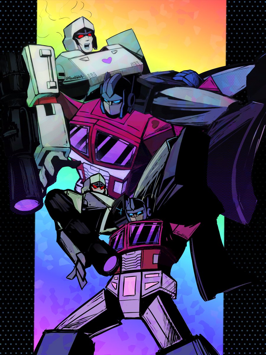 RoyalGlitchy's tweet photo. Part one in a series for pr!d3 month 🥳
 
Very late but I’m here 😔🩷
 
#opmeg #megop #tffanart #megatron #optimusprime https://t.co/UFEDpvxBSi