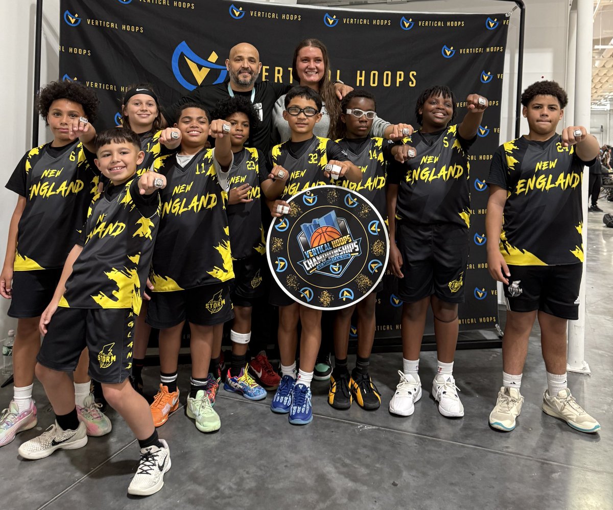 Congratulations to the NE Storm 5th grade boys as they win the Vertical Hoops Mohegan Sun D1 Championship this weekend! #NEStorm