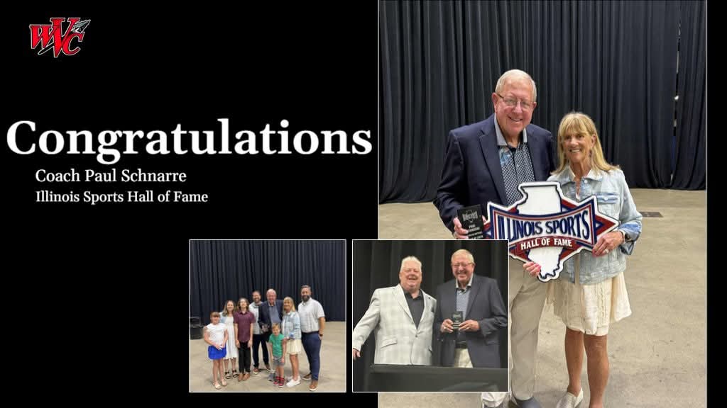 Another induction for Coach Schnarre! Coach Paul Schnarre was inducted into the Illinois Sports Hall of Fame this past weekend! When he retired from Wabash Valley, his coaching record was one of the best in NJCAA softball history. That record, 1404-325. Congratulations Paul!