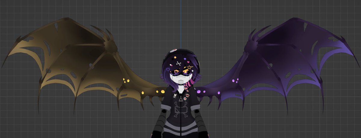 Feeling pretty exhausted recently but here’s an update since u guys keep asking 
I hated modelling organic wings but at least they look cool (I think) 

#MurderDrones #GLITCHproductions #MD #MDUzi #MurderDronesUzi #WorkerDrone #VRChat #VRC #VRChatAvatar