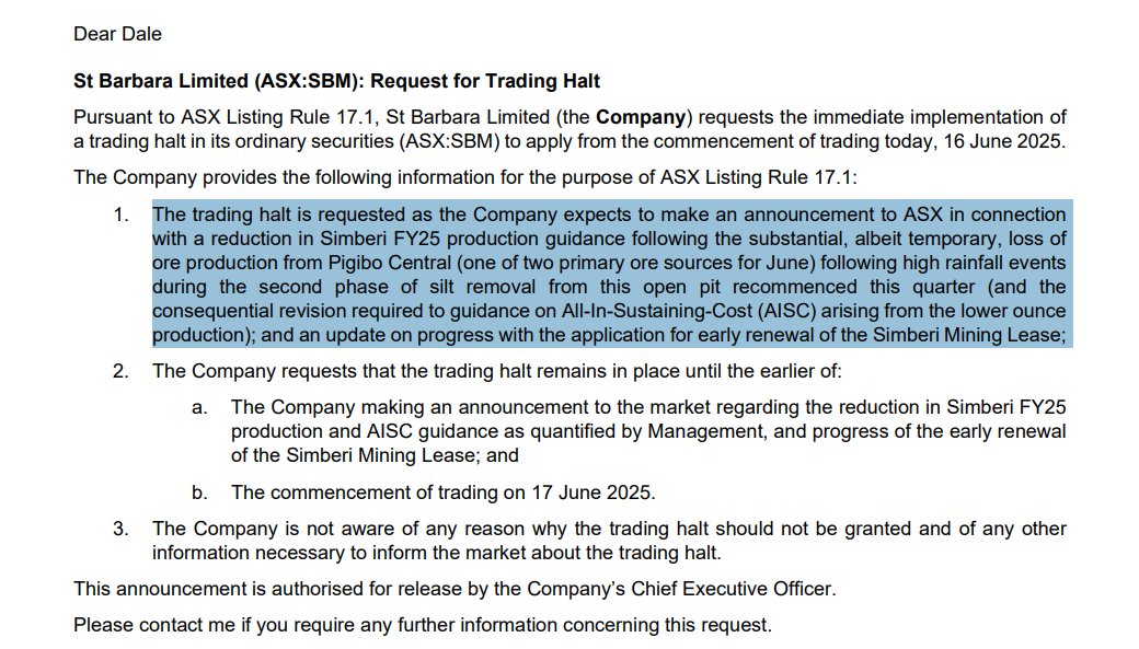 Is this not the most information you have ever seen squeezed into the trading halt itself?