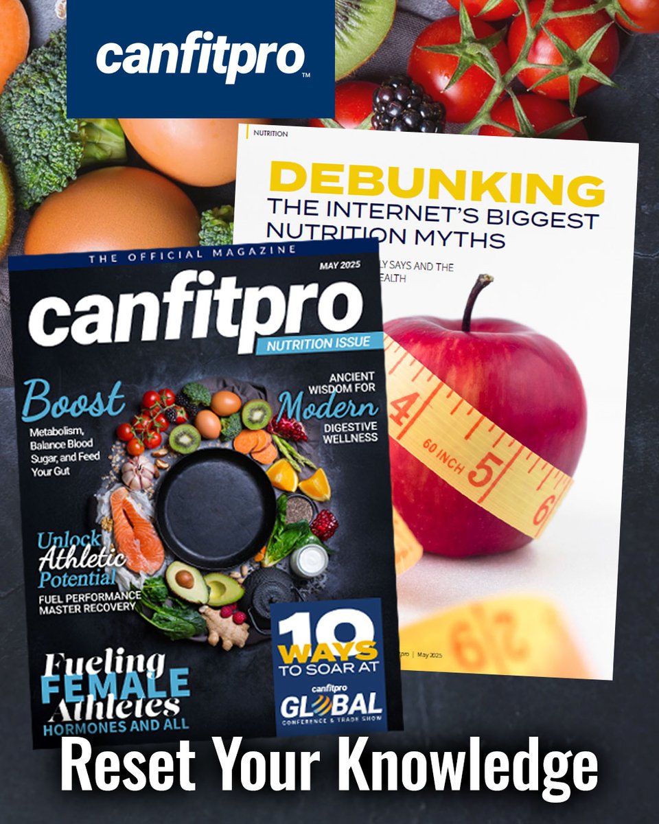 May issue highlights:
✅ TRUTH about "toxic" seed oils
✅ "Resetting metabolism" myths
✅ Female fueling strategies
✅ Carnitine facts
PLUS: canfitpro GLOBAL 2025 prep guide!
canfitpro.com/magazine/
#NutritionExpert #PersonalTrainer #canfitpro #TrainerEducation #NutritionCoaching