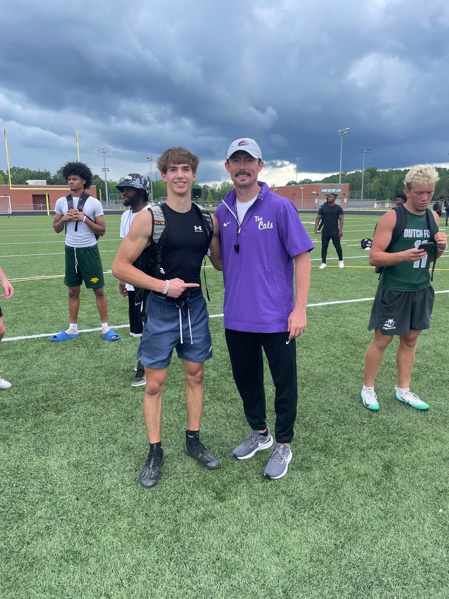 SotoKelly8's tweet image. Had a great time competing @CatamountsFB camp Friday! Really appreciate @CoachCHeadley and @BradenErwin talking with me about the program!!
@WCUCoachO @_CoachGoodman @Prov_Football @cmacc16 @David_Hickson #CatamountDarkside
