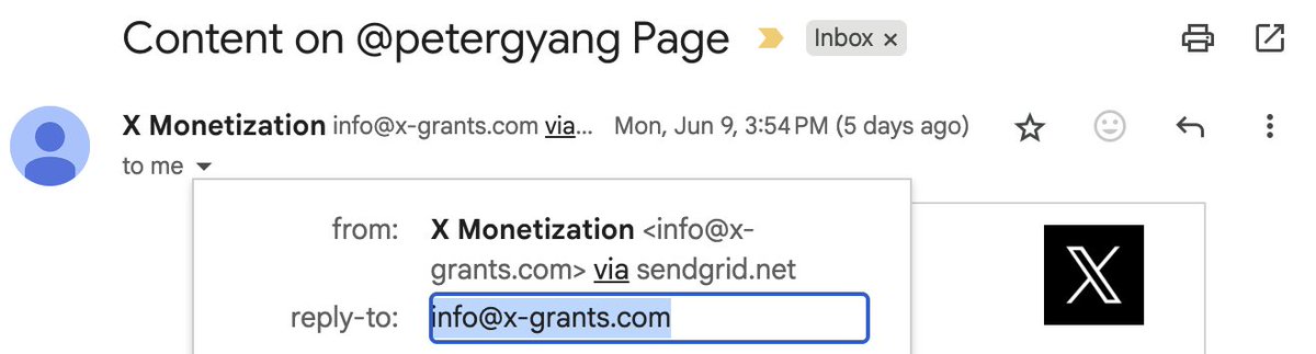 To the Gmail PMs:

You could ship the most important feature of the year by:

- Showing a warning if a sender's address is a phishing attempt
- Making the sender's address more obvious when reading an email.

You don't even have to use AI to do this. It would be life changing for