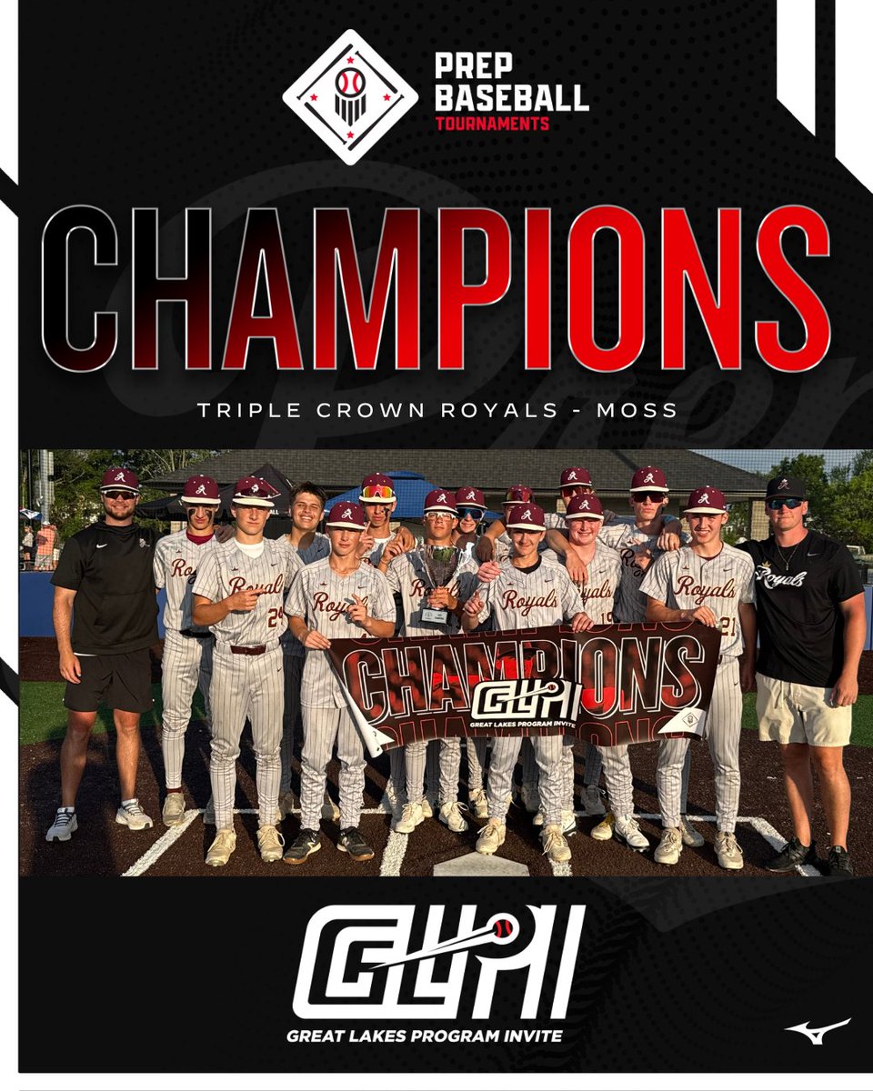 Prep Baseball Ohio (@prepbaseballoh) on Twitter photo 🥇TOURNAMENT CHAMPIONS 🥇
Triple Crown Royals - Moss | <a href="/TCR_Baseball/">Triple Crown Royals</a>
Championship Game MVP's - Rory Doerbecker
🏆 PBT Great Lakes Program Invite🏆
⚾️ 15U Champions
📅 6/12-6/15
📍 Columbus, OH
<a href="/PBRTournaments/">Prep Baseball Tournaments</a> | <a href="/PrepBaseOHScout/">Prep Baseball Ohio Scouting Coverage</a> |
<a href="/PrepBaseballOH/">Prep Baseball Ohio</a> | <a href="/PBCbus/">Prep Baseball Columbus</a> 🥇TOURNAMENT CHAMPIONS 🥇
Triple Crown Royals - Moss | <a href="/TCR_Baseball/">Triple Crown Royals</a>
Championship Game MVP's - Rory Doerbecker
🏆 PBT Great Lakes Program Invite🏆
⚾️ 15U Champions
📅 6/12-6/15
📍 Columbus, OH
<a href="/PBRTournaments/">Prep Baseball Tournaments</a> | <a href="/PrepBaseOHScout/">Prep Baseball Ohio Scouting Coverage</a> |
<a href="/PrepBaseballOH/">Prep Baseball Ohio</a> | <a href="/PBCbus/">Prep Baseball Columbus</a>