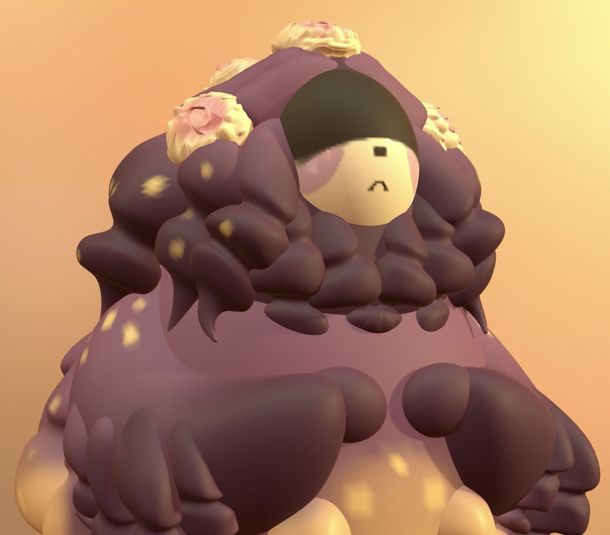 echoBsilly's tweet image. sculpted a few au Click Clacks over the weekend! First up, @/sootnuki and @/gallusgalluss’ (both on tumblr) God of Grief AU Clicky 🥀 #GreatGodGrove