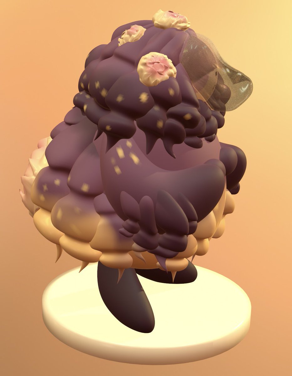 echoBsilly's tweet image. sculpted a few au Click Clacks over the weekend! First up, @/sootnuki and @/gallusgalluss’ (both on tumblr) God of Grief AU Clicky 🥀 #GreatGodGrove