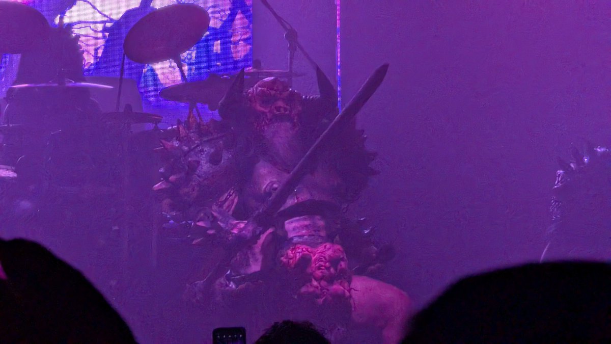 eeekthekat's tweet photo. The fluids were flowing fast, free, and frequently on the fans during the @gwar portion of the @RitzRaleigh show. https://t.co/OHPalJOGTJ