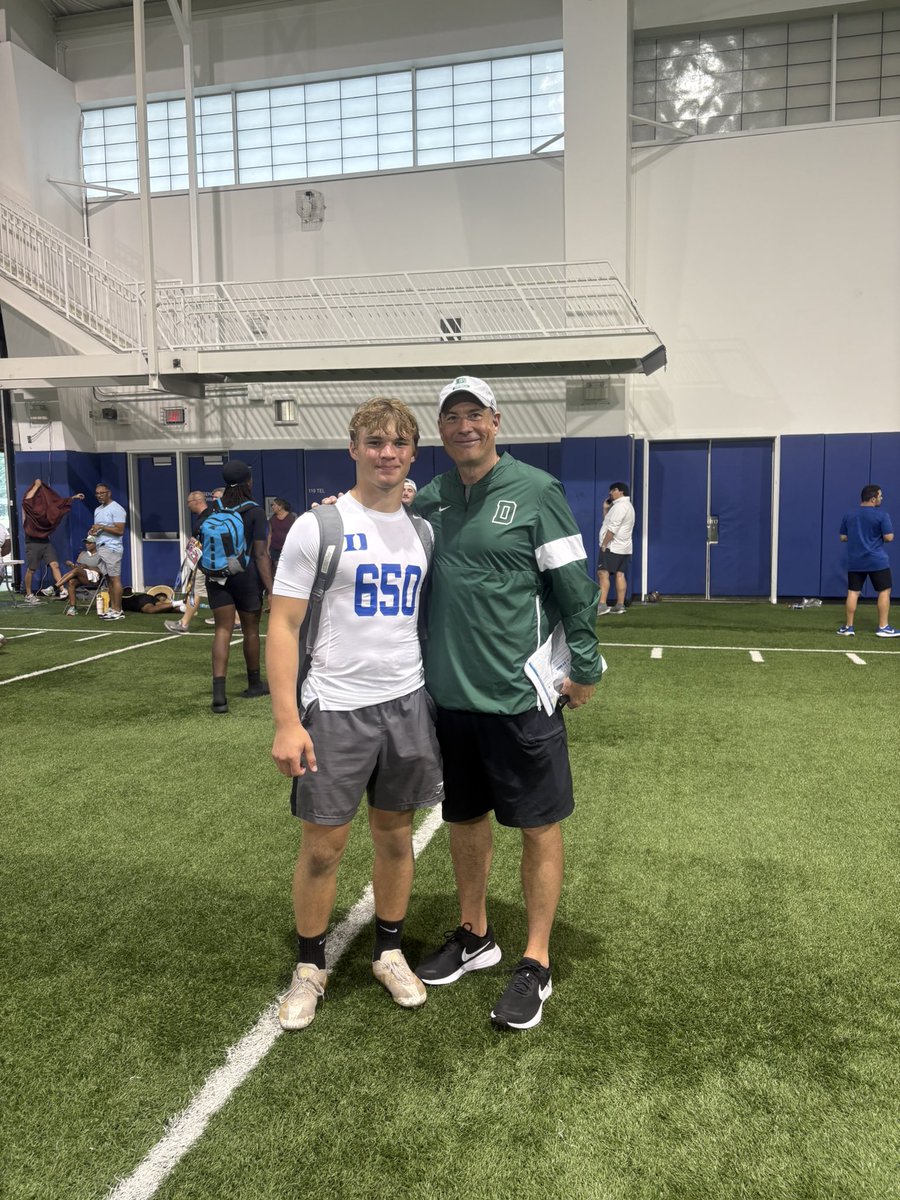 ColtonBogan's tweet image. Thank you @DukeFOOTBALL for hosting the duke academic mega camp. I had a great time getting to better my craft! I am very grateful for some amazing conversations with @coach_craw @CoachShaneMonty @MCthedc and @AlexKurtzYale!
@Prov_Football @Coachward1 @CoachOsbey @David_Hickson