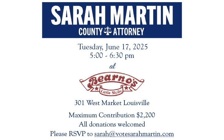 votesarahmartin's tweet image. Join us tomorrow for our campaign kick-off event! See below or at sarahmartinforcountyattorney.com.