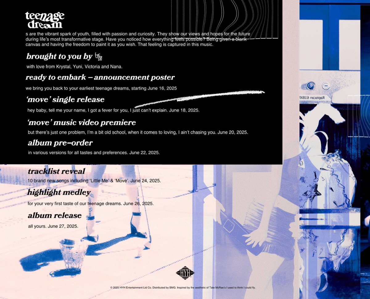 WE’LL BE YOUNG FOREVER. 

brat 2nd Album ‘Teenage Dream’ — Ready to Embark 

💿 ➫ 2025.06.27

#brat #브랏 #TeenageDream
#KRYSTAL #YUNI #VICTORIA #NANA