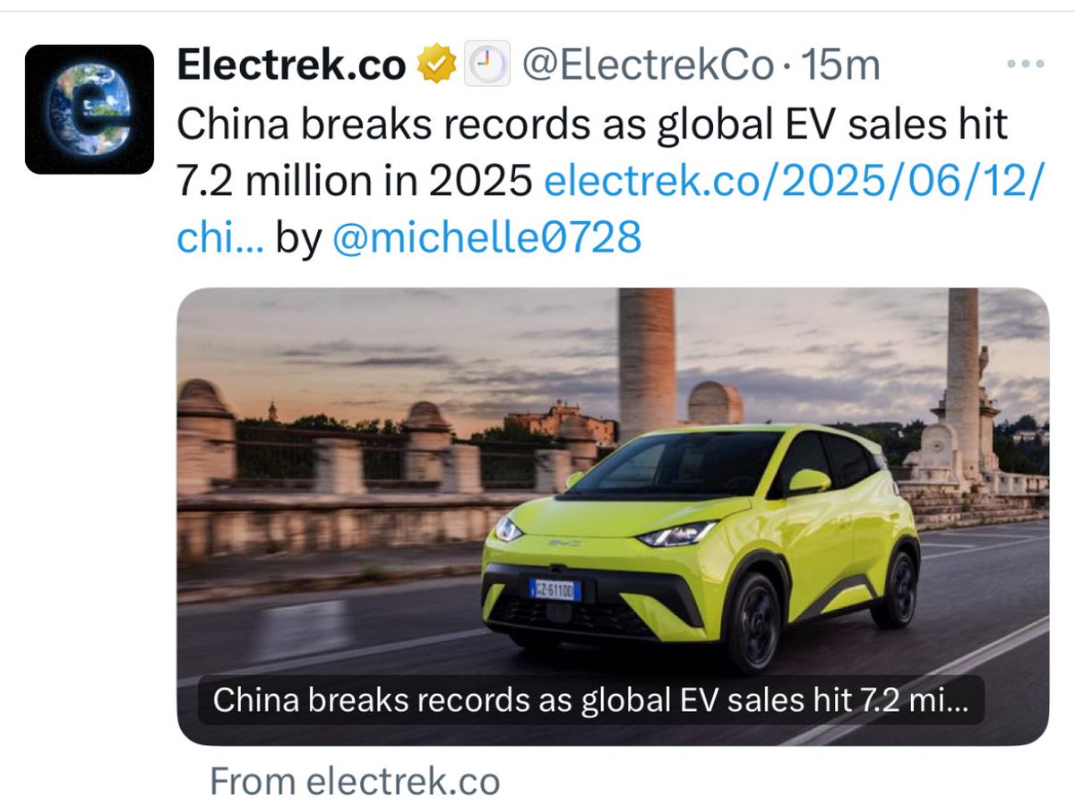 ElectrifyGuy's tweet image. If U.S. Automakers don’t get serious about EVs, they won’t be competing with China—they’ll be surrendering to it.