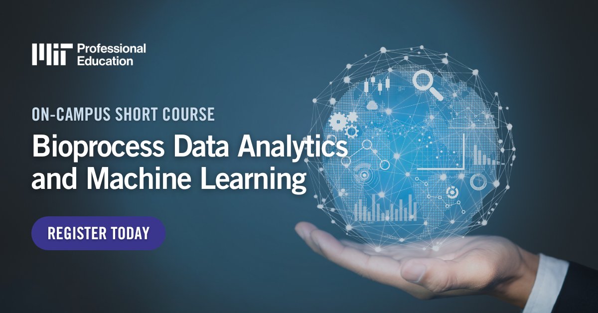 Ready to boost your impact as a scientist or engineer in #biomanufacturing? 🔬

Join our summer course, Bioprocess Data Analytics &amp; Machine Learning (July 21–24, 2025) and learn how to turn complex data into reliable models &amp; smarter decisions to improve accuracy, compliance &amp;
