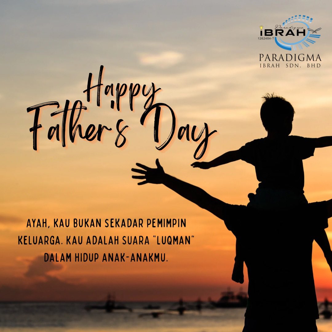 Hikmah bukan hanya milik para anbiya’ atau Luqman sahaja. Ia boleh menjadi milik setiap bapa yang menjadikan surah Luqman sebagai panduannya mendidik anak-anaknya. 

Selamat Hari Bapa 
15 Jun 2025

Syaari Ab Rahman
Penulis “Tuhan, Pelihara Anakku”
@paradigmaibrah