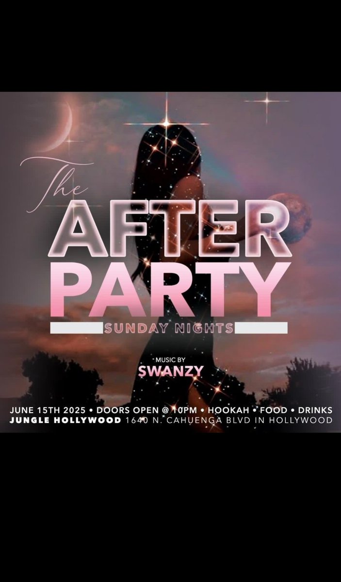 TONIGHT
HIP-HOP &amp; R&amp;B
1640 CAHUENGA BLVD
HOLLYWOOD 
THE AFTERPARTY!