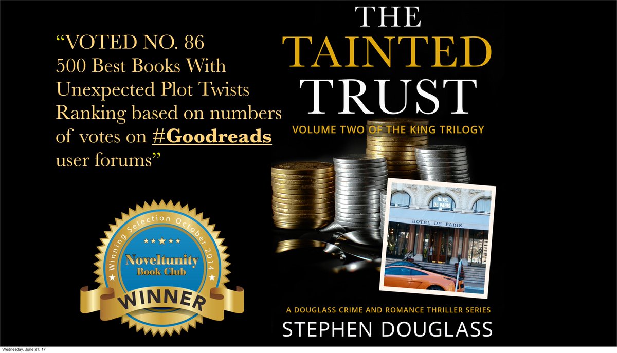 douglasssteve's tweet photo. “Excellent job with plot and character development. I would recommend this book to anyone

“To wager so much is unimaginable!’

“One night I read until 3am because I could not put it down. Great sequel!!”

https://t.co/OJuvSb318w
#Crime #Suspense #seriessunday https://t.co/BaWrzyLkKp