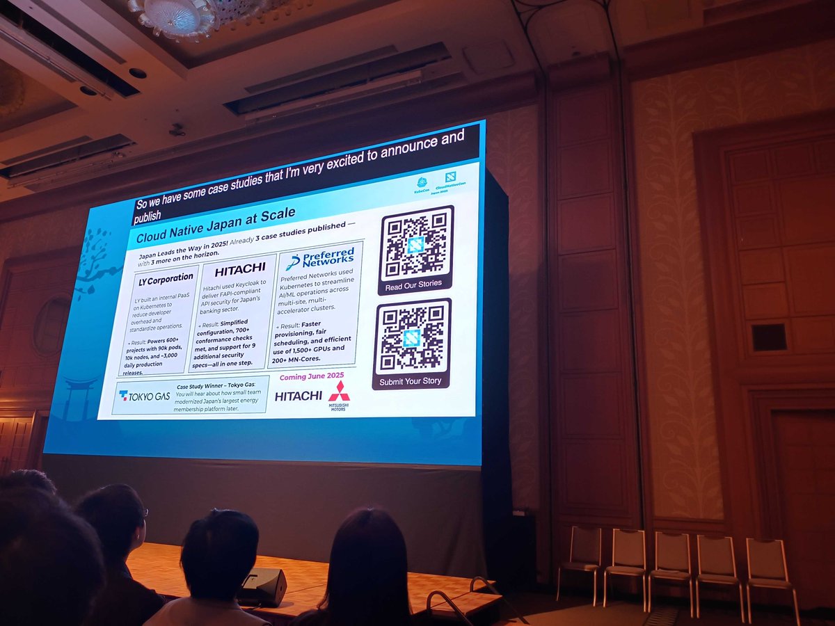 KubeCon Japan開幕キーノートで寄稿したKeycloakに関するケーススタディを紹介してもらえた。