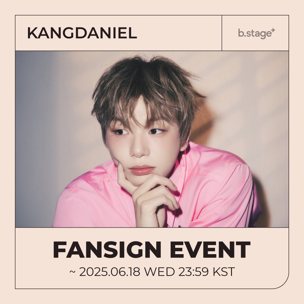 bstageplus's tweet photo. 강다니엘(KANGDANIEL) 6TH MINI ALBUM [Glow to Haze]
b.stage+ FANSIGN EVENT

🩷구매자 전원 특전
b.stage+ ONLY 미공개 포토카드 (2종 중 랜덤 1장)

🩷팬사인회 당첨자 특전
친필 사인 폴라로이드 1장 추첨 2명

~2025.06.18 WED 23:59 KST
🔗https://t.co/qS1Xh2tT8Q

#강다니엘 #KANGDANIEL
#Glow_to_Haze #Episode