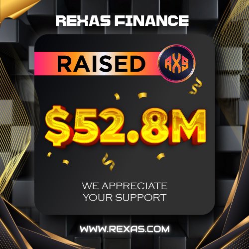 rexasfinance's tweet photo. ⭐️ Milestone Alert! ⭐️

Rexas Finance has successfully raised $52.8 Million! 🚀

Thank you for your support! 👍

Buy Now: https://t.co/tNJAsvBiYe https://t.co/4kMdlPS33p