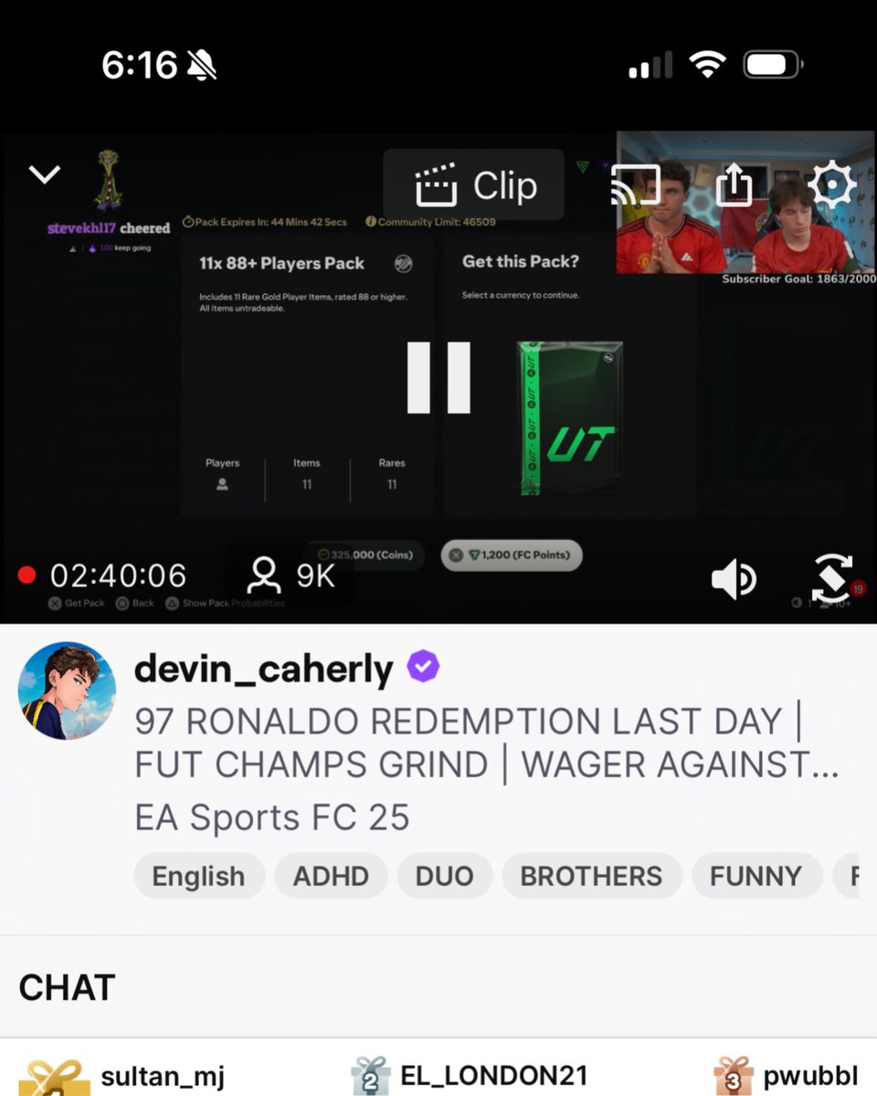 Today’s stream got up to 9k WTF. Thank you 🙏🏼❤️ #ronaldo 🥀🥀