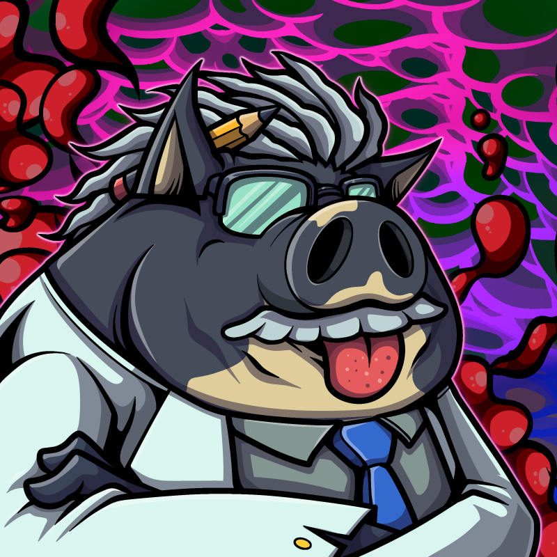 Good Morning ☕️🌞

12th days of Posting on <a href="/NikePig_ADA/">NikePig</a>  🐷   

TRAITS : ( Professor Nike )   
      
Body - 1/1  
Eyes -  1/1      
Head - 1/1      
Nose - 1/1    
Tier -  Elder   
Clothes -  1/1      
Background - 1/1

$ADA #Cardano