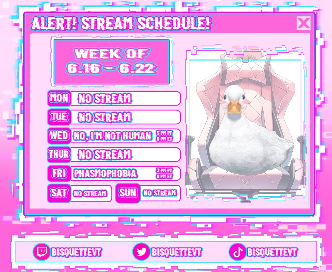 Stream schedule this week 🤓💕 #vtuber #envtuber #streamschedule