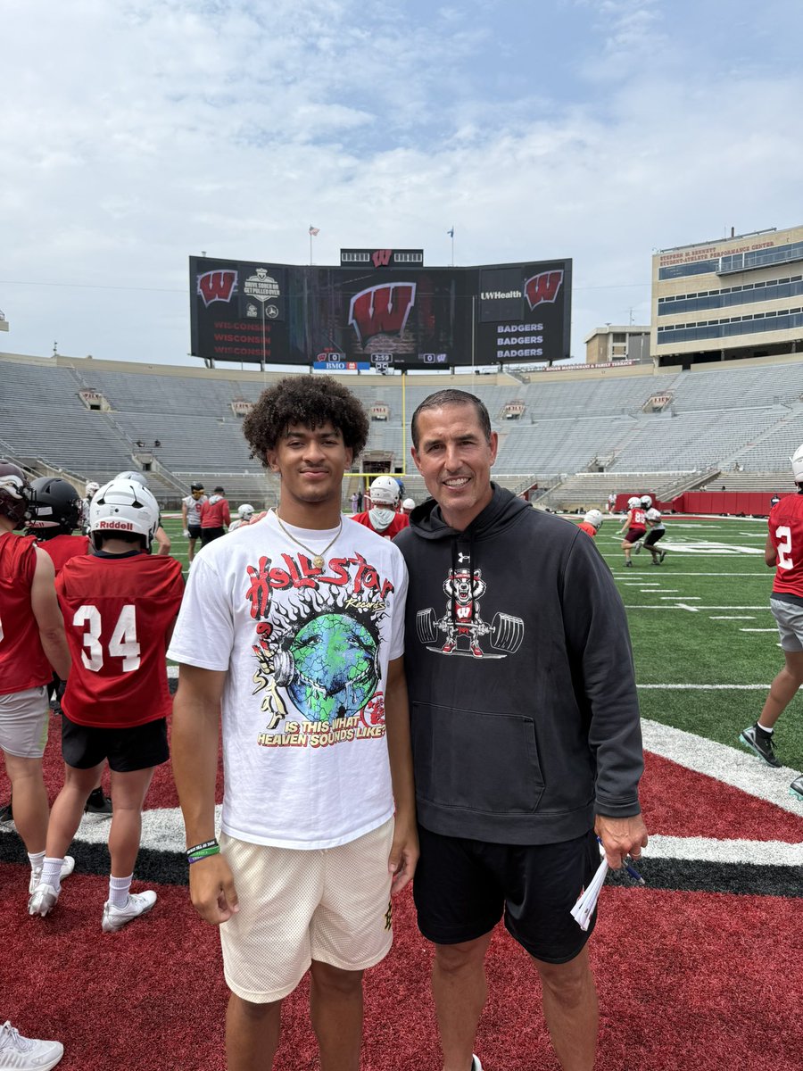 Ty Johnson (@tyjohnson_2027) on Twitter photo After a great conversation with <a href="/CoachReid_/">Jordan Reid</a> I am blessed to receive an offer from <a href="/BadgerFootball/">Wisconsin Football</a> <a href="/WisFBRecruiting/">Wisconsin Badgers Football Recruiting</a> <a href="/CoachFick/">Luke Fickell</a>
#GoBadgers
<a href="/GregBiggins/">Greg Biggins</a> <a href="/BrandonHuffman/">Brandon Huffman</a> <a href="/ChadSimmons_/">ChadSimmons</a> <a href="/adamgorney/">Adam Gorney</a> <a href="/Zack_Poff_MP/">Zack Poff</a> <a href="/TheUCReport/">Billy Tucker</a> <a href="/BlairAngulo/">Blair Angulo</a> <a href="/CoachCeeDaGr8/">Coach Cee</a> <a href="/CoachTroop3/">elite_Threatz</a> <a href="/RespectxSports/">R.E.S.P.E.C.TX</a> After a great conversation with <a href="/CoachReid_/">Jordan Reid</a> I am blessed to receive an offer from <a href="/BadgerFootball/">Wisconsin Football</a> <a href="/WisFBRecruiting/">Wisconsin Badgers Football Recruiting</a> <a href="/CoachFick/">Luke Fickell</a>
#GoBadgers
<a href="/GregBiggins/">Greg Biggins</a> <a href="/BrandonHuffman/">Brandon Huffman</a> <a href="/ChadSimmons_/">ChadSimmons</a> <a href="/adamgorney/">Adam Gorney</a> <a href="/Zack_Poff_MP/">Zack Poff</a> <a href="/TheUCReport/">Billy Tucker</a> <a href="/BlairAngulo/">Blair Angulo</a> <a href="/CoachCeeDaGr8/">Coach Cee</a> <a href="/CoachTroop3/">elite_Threatz</a> <a href="/RespectxSports/">R.E.S.P.E.C.TX</a>