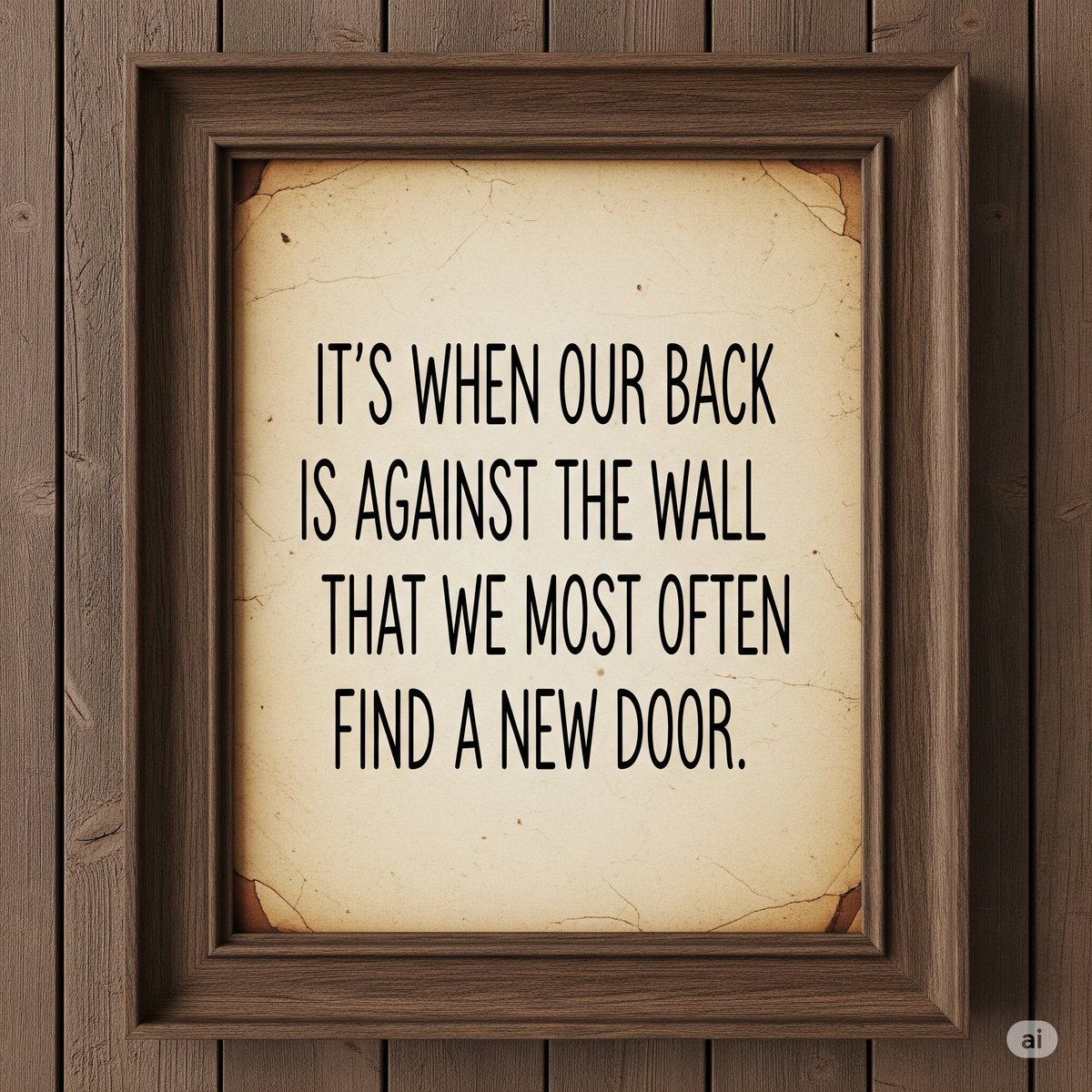 gyana_r_das's tweet image. It’s when our back is against the wall that we most often find a new door.” ~ Neil Strauss
#MondayMotivation