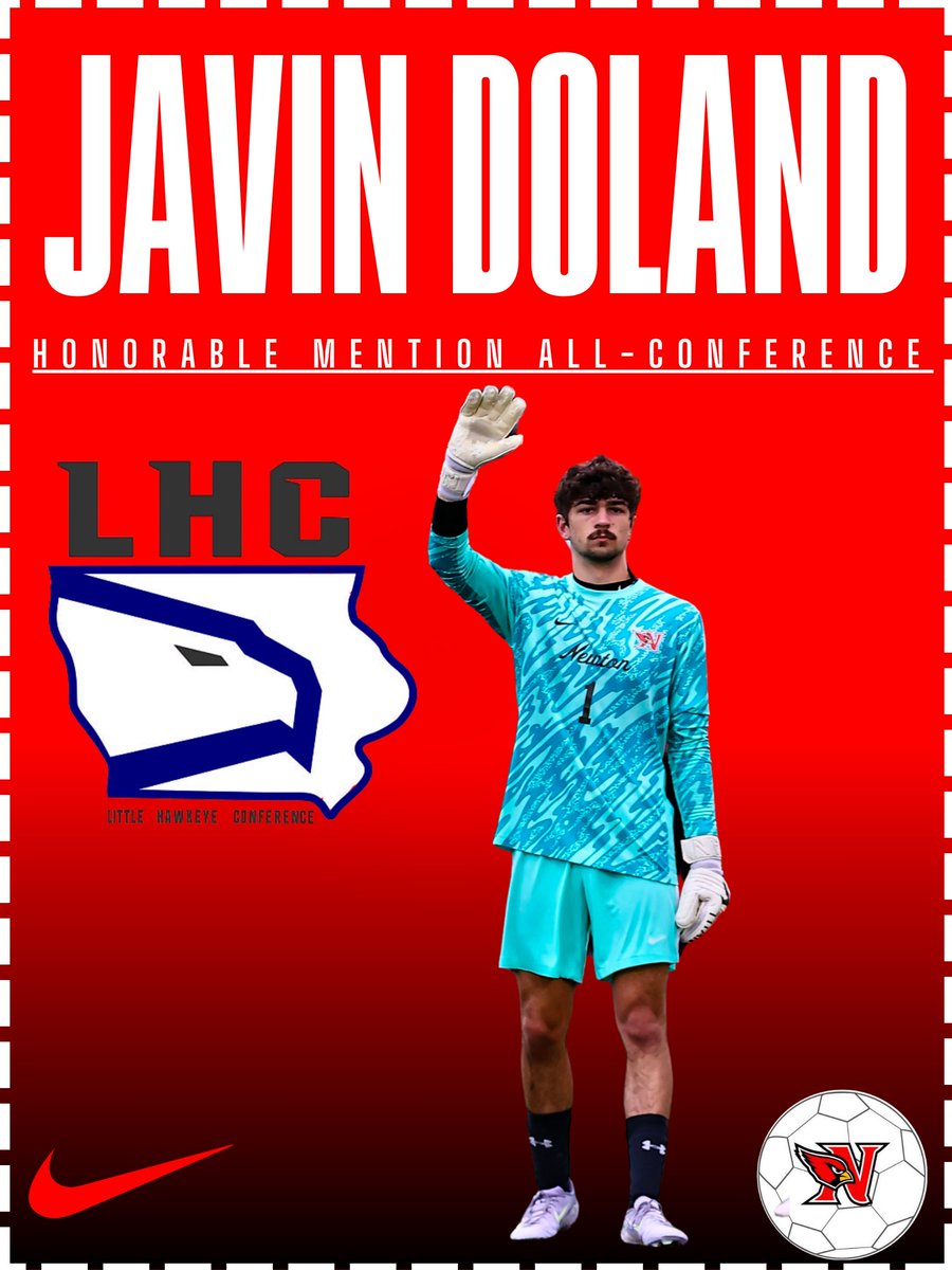 Congrats to Senior Goalkeeper Javin Doland on his Honorable Mention All-Conference selection! #RollCards