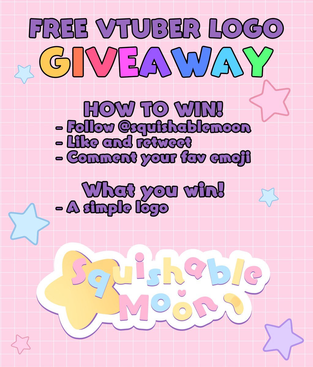 FREE LOGO GIVEAWAY⭐️
HOW TO ENTER: 
- follow me <a href="/SquishableMoon/">🌟 Squishy</a> 
- Like and retweet
- Comment your fav emoji 
The winner will be announced on June 30, 2025!